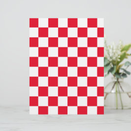 Modern Rood Wit Kroatisch Damspel Scrapbook Papier