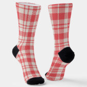 Modern Rood & Wit Patroon Sokken (Gebogen)