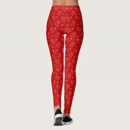 Modern rood & wit peperkoek patroon lang leggings