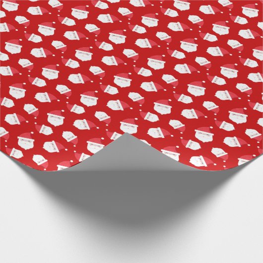 Modern rood & wit sinterklaaspatroon cadeaupapier (Hoek)