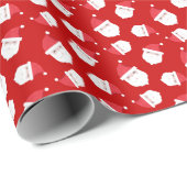 Modern rood & wit sinterklaaspatroon cadeaupapier (Rol Hoek)