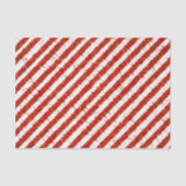 Modern rood wit streep elegant stijlvol patroon tissuepapier (Voorkant)