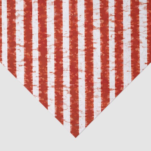 Modern rood wit streep elegant stijlvol patroon tissuepapier (Detail)