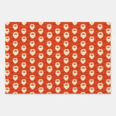 Modern Rood & Wit Vrolijk Kerstbomen & Santa Inpakpapier Vel (Voorkant 2)