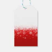 Modern rood wit vrolijk kerstfeest cadeaulabel (Achterkant)