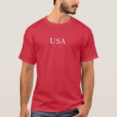 Modern Rood Wit VS Gevestigd 1776 T-shirt (Voorkant)