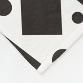 Modern rood zwart Abstract kunstontwerp Fleece Deken (Hoek)