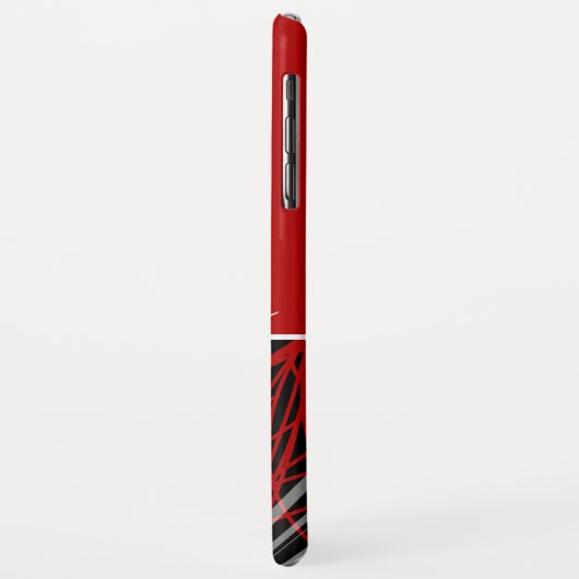 Modern rood zwart-wit Abstract monogram Case-Mate iPhone Case (Achterkant/links)