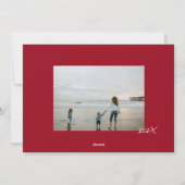 MODERN ROOD ZWART WIT VROLIJK KERSTFEEST & NIEUWJA FEESTDAGENKAART (Achterkant)