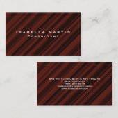 Modern roodbruin, uniek rendy visitekaartje (Voorkant / Achterkant)