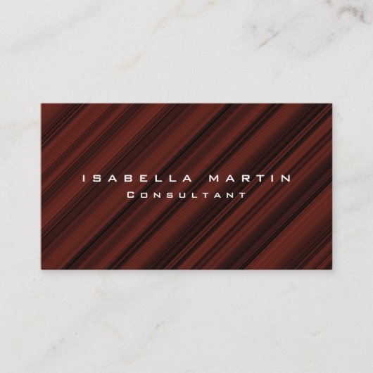 Modern roodbruin, uniek rendy visitekaartje (Voorkant)