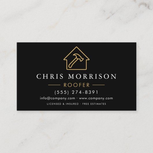 Modern Roofing Professional Roofer Visitekaartje (Voorkant)