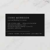 Modern Roofing Roofer Company Black Visitekaartje (Achterkant)