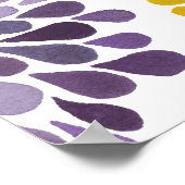 Modern Room Art Flower Blossom Splash Wall Poster (Hoek)