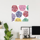Modern Room Art Flower Blossom Splash Wall Poster (Thuiskantoor)
