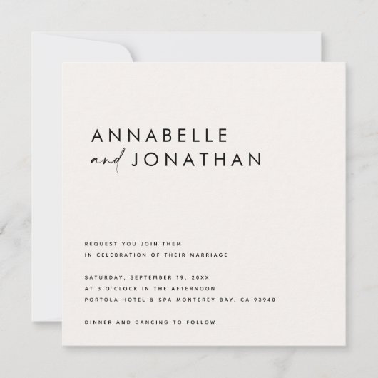 Modern roomzwart script minimaal hedendaags kaart (Voorkant)