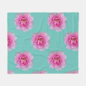 Modern Roos Bloemblaadje Fleece Deken (Voorkant (Horizontaal))