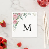 Modern Roos Bloemen Eucalyptus groen wieden Servet (Insitu)