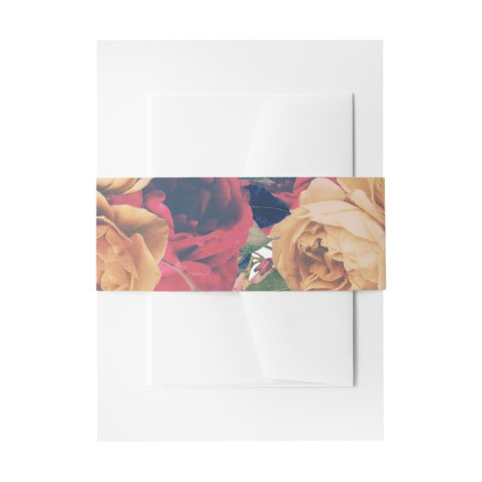 Modern Roos  Boho Wedding Uitnodiging Uitnodigingen Wikkel (Voorkant Voorbeeld)