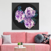 Modern Roos Canvas Afdruk (Insitu (Woonkamer))