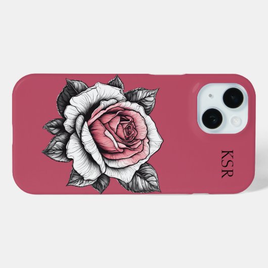 Modern Roos Case-Mate iPhone Case (Achterkant (horizontaal))
