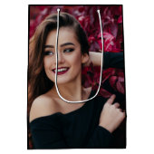 Modern roos elegant chique zoet 16 medium cadeauzakje (Achterkant)