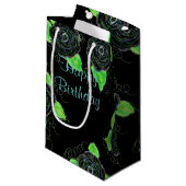 Modern Roos Floral Klein Cadeauzakje (Voorkant Gekanteld)