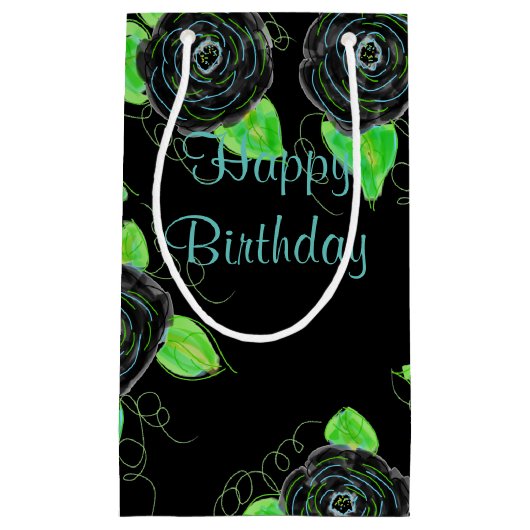 Modern Roos Floral Klein Cadeauzakje (Voorkant)