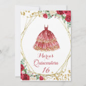 Modern Roos Flowers Blush Pink Sweet 16 Kaart (Achterkant)