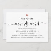 Modern Roos Future Mr. en Mrs Engagement Party Kaart (Voorkant)