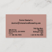 Modern Roos Glitter Visitekaartje (Achterkant)