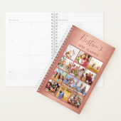 Modern Roos Gold 12 Photo Collage Roos Script 2021 Planner (Display)