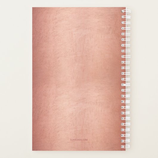 Modern Roos Gold 12 Photo Collage Roos Script 2021 Planner (Achterkant)