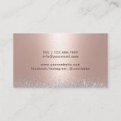 Modern Roos Gold 3D Beauty Logo Hair Stylist Visitekaartje (Achterkant)