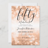 Modern Roos Gold 50 en 50 jaar oud Kaart (Voorkant)