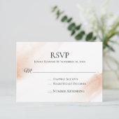 *~* Modern Roos Gold Abstract huwelijk nodigt RSVP (Staand voorkant)