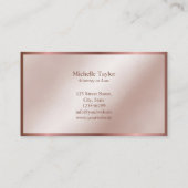 Modern Roos Gold Attorney Advocaat Kantoor Visitekaartje (Achterkant)