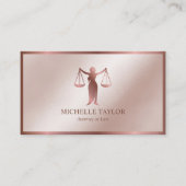 Modern Roos Gold Attorney Advocaat Kantoor Visitekaartje (Voorkant)