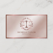 Modern Roos Gold Attorney Advocaat Kantoor Visitekaartje (Voorkant)