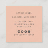 Modern Roos Gold Bakery Business Bedankt Vierkante Visitekaartje (Achterkant)