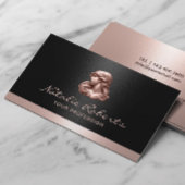 Modern Roos Gold Beauty Logo Salon & SPA Zwart Visitekaartje