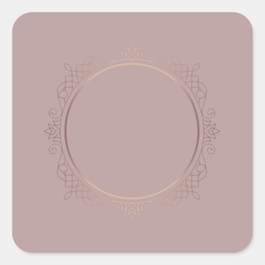 Modern Roos Gold Blank Sjabloon Jouw tekst toevoeg Vierkante Sticker (Voorkant)