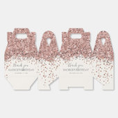 Modern Roos Gold Blush Bloemen Verjaardag Bedankdoosjes (Ongevouwen)