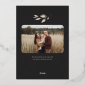 Modern Roos Gold Boho Wildflower Arch Foto Folie Feestdagenkaart (Achterkant)