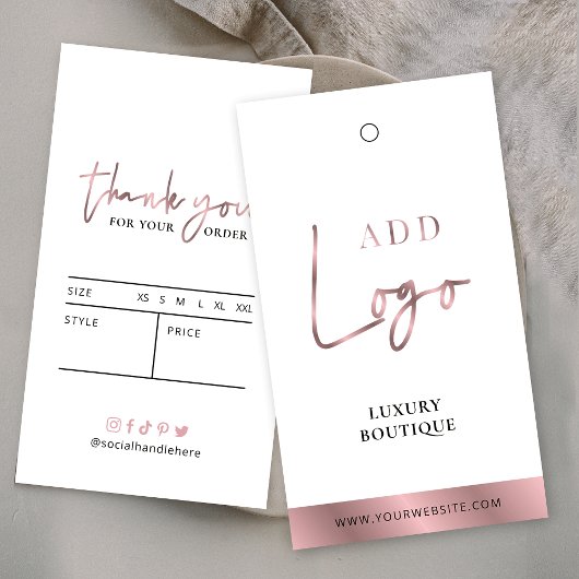 Modern Roos Gold Boutique Swing Label Prijs Label Visitekaartje