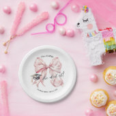 Modern Roos Gold Bow Ze deed het papier rond Bord (Feest)