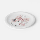 Modern Roos Gold Bow Ze deed het papier rond Bord (Gekanteld)