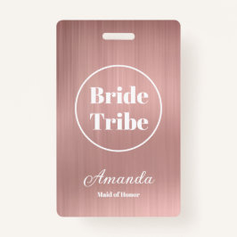 Modern Roos Gold Bride Tribe Bachelorette Badge