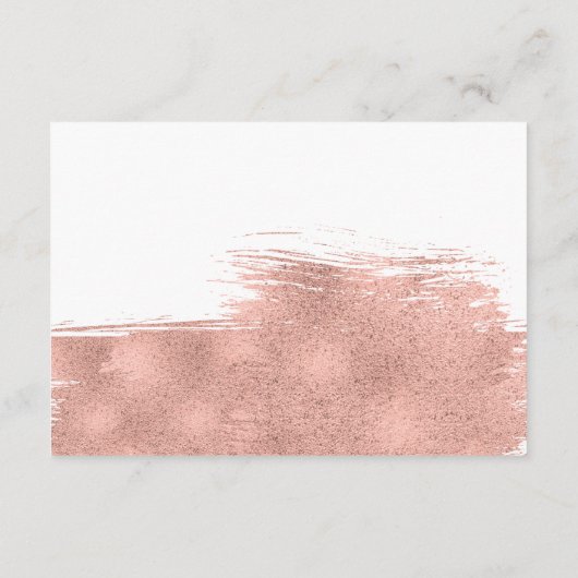 Modern Roos Gold Brush Routebeschrijving Behuizing Informatiekaartje (Achterkant)