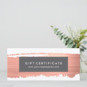 Modern Roos Gold Brush Slag Cadeaucertificaat (Staand voorkant)